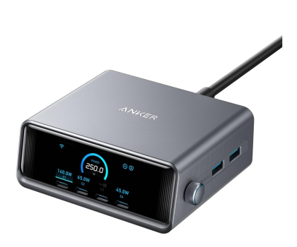 Ładowarka i akumulator ANKER Ładowarka Prime 250W 4xUSB-C 2xUSB-A Czarna A2345341